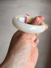 Load image into Gallery viewer, 47.5mm certified 100% natural Type A icy watery light green yellow white oval jadeite jade bangle PC18-6668