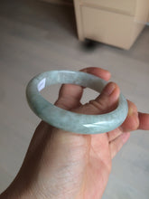 Load image into Gallery viewer, 57mm Certified 100% natural Type A light green/white  jadeite jade bangle BH48-6419