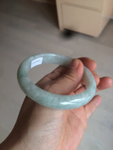 Load image into Gallery viewer, 57mm Certified 100% natural Type A light green/white  jadeite jade bangle BH48-6419