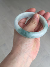 Load image into Gallery viewer, 57.9mm certified type A 100% Natural light green/white jadeite jade bangle BN62-8630