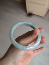 Load image into Gallery viewer, 57mm Certified 100% natural Type A light green/white  jadeite jade bangle BH48-6419