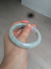 Load image into Gallery viewer, 57mm Certified 100% natural Type A light green/white  jadeite jade bangle BH48-6419