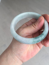 Load image into Gallery viewer, 57.9mm certified type A 100% Natural light green/white jadeite jade bangle BN62-8630