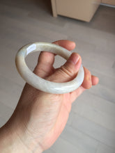 Load image into Gallery viewer, 57.5mm Certified Type A 100% Natural white/yellow/brown (golden sand) Jadeite Jade bangle BM52-7050