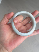 Load image into Gallery viewer, 57.9mm certified type A 100% Natural light green/white jadeite jade bangle BN62-8630