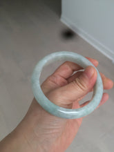 Load image into Gallery viewer, 57mm Certified 100% natural Type A light green/white  jadeite jade bangle BH48-6419