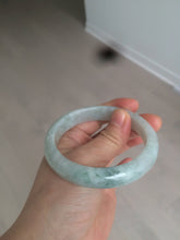 Load image into Gallery viewer, 57mm Certified 100% natural Type A light green/white  jadeite jade bangle BH48-6419