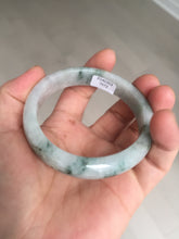 Load image into Gallery viewer, 54.9mm Certificated light green/purple with green floating flowers  jadeite jade bangle S84-7072
