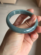 Load image into Gallery viewer, 54mm Certified Type A 100% Natural dark green/light blue/gray/black Guatemala Jadeite bangle BQ31-1432