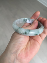 Load image into Gallery viewer, 54.9mm Certificated light green/purple with green floating flowers  jadeite jade bangle S84-7072
