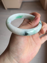 Load image into Gallery viewer, 58mm Certified Type A 100% Natural sunny green/white Jadeite Jade bangle BN16-7069