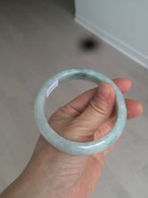 Load image into Gallery viewer, 57mm Certified 100% natural Type A light green/white  jadeite jade bangle BH48-6419