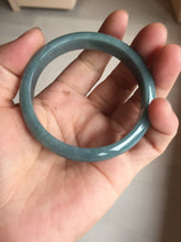 Load image into Gallery viewer, 54mm Certified Type A 100% Natural dark green/light blue/gray/black Guatemala Jadeite bangle BQ31-1432