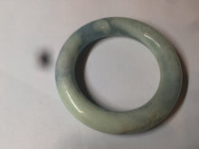 Load image into Gallery viewer, 52.8mm 100% natural blue/white Quartzite (Shetaicui jade) Blue sky and white clouds chubby round cut bangle SY27
