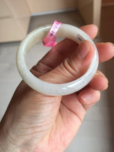 Load image into Gallery viewer, 47mm certified 100% natural Type A icy watery light green yellow white oval jadeite jade bangle PC17-6671