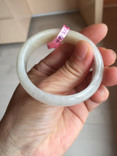Load image into Gallery viewer, 47mm certified 100% natural Type A icy watery light green yellow white oval jadeite jade bangle PC17-6671