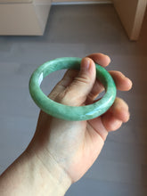 Load image into Gallery viewer, 59mm Certified Type A 100% Natural sunny green gray Jadeite Jade bangle BG236-9898
