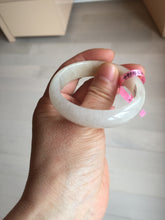 Load image into Gallery viewer, 47mm certified 100% natural Type A icy watery light green yellow white oval jadeite jade bangle PC17-6671