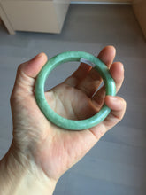 Load image into Gallery viewer, 59mm Certified Type A 100% Natural sunny green gray Jadeite Jade bangle BG236-9898