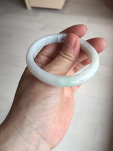 Load image into Gallery viewer, Shopify only 52mm certified type A 100% Natural sunny green/white/yellow oval jadeite jade bangle AR117-0264