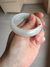 Load image into Gallery viewer, 47mm certified 100% natural Type A icy watery light green yellow white oval jadeite jade bangle PC17-6671