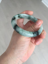 Load image into Gallery viewer, 56.5mm Certified Type A 100% Natural suny green dark green Jadeite Jade bangle BP33-8236
