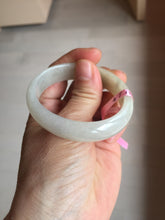 Load image into Gallery viewer, 48mm certified 100% natural Type A icy watery light green yellow white oval jadeite jade bangle PC16-6669