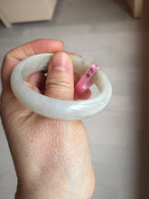 Load image into Gallery viewer, 48mm certified 100% natural Type A icy watery light green yellow white oval jadeite jade bangle PC16-6669