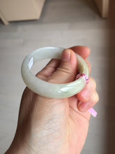 Load image into Gallery viewer, 48mm certified 100% natural Type A icy watery light green yellow white oval jadeite jade bangle PC16-6669