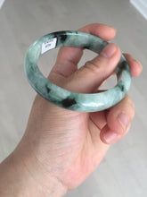 Load image into Gallery viewer, 56.5mm Certified Type A 100% Natural suny green dark green Jadeite Jade bangle BP33-8236
