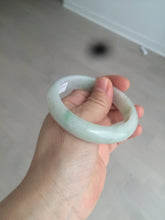 Load image into Gallery viewer, 53.5mm Certified Type A 100% Natural sunny green Jadeite Jade bangle BG40