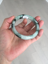 Load image into Gallery viewer, 56.5mm Certified Type A 100% Natural suny green dark green Jadeite Jade bangle BP33-8236