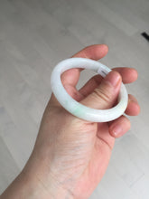 Load image into Gallery viewer, Shopify only 52mm certified type A 100% Natural sunny green/white/yellow oval jadeite jade bangle AR117-0264
