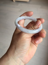 Load image into Gallery viewer, 51.5mm certified Type A 100% Natural light green purple white oval Jadeite Jade bangle PB180-9111
