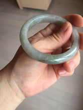 Load image into Gallery viewer, 53mm 100% natural certified dark green/gray jadeite jade bangle BM53-8655