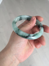 Load image into Gallery viewer, 56.5mm Certified Type A 100% Natural suny green dark green Jadeite Jade bangle BP33-8236