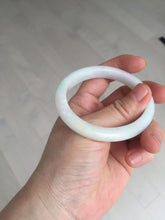 Load image into Gallery viewer, Shopify only 52mm certified type A 100% Natural sunny green/white/yellow oval jadeite jade bangle AR117-0264