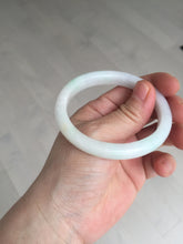 Load image into Gallery viewer, Shopify only 52mm certified type A 100% Natural sunny green/white/yellow oval jadeite jade bangle AR117-0264