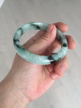 Load image into Gallery viewer, 56.5mm Certified Type A 100% Natural suny green dark green Jadeite Jade bangle BP33-8236