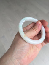 Load image into Gallery viewer, Shopify only 52mm certified type A 100% Natural sunny green/white/yellow oval jadeite jade bangle AR117-0264
