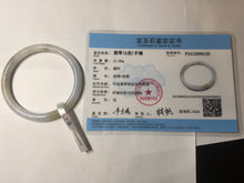 Load image into Gallery viewer, 53.5mm Certified type A 100% Natural light green purple brown black slim round cut Jadeite bangle PB184-9125