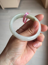 Load image into Gallery viewer, 48mm certified 100% natural Type A icy watery light green yellow white oval jadeite jade bangle PC16-6669