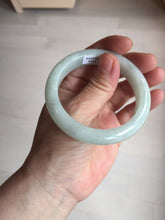 Load image into Gallery viewer, 52.5mm certified 100% natural Type A light  green white jadeite jade bangle AR116-9424