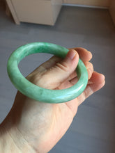 Load image into Gallery viewer, 60mm Certified Type A 100% Natural sunny green gray Jadeite Jade bangle BG234-9885
