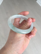 Load image into Gallery viewer, 54.8mm certified type A 100% Natural icy watery green/white jadeite jade bangle BP35-8906