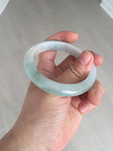 Load image into Gallery viewer, 54.8mm certified type A 100% Natural icy watery green/white jadeite jade bangle BP35-8906