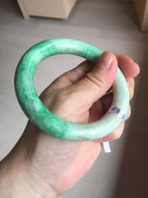 Load image into Gallery viewer, 56.5mm certified 100% natural sunny green yellow chubby jadeite jade bangle AS89-7058