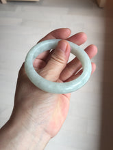 Load image into Gallery viewer, 52.5mm certified 100% natural Type A light  green white jadeite jade bangle AR116-9424