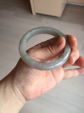 Load image into Gallery viewer, 53mm 100% natural certified dark green/gray jadeite jade bangle BM53-8655