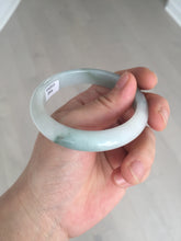 Load image into Gallery viewer, 54.8mm certified type A 100% Natural icy watery green/white jadeite jade bangle BP35-8906